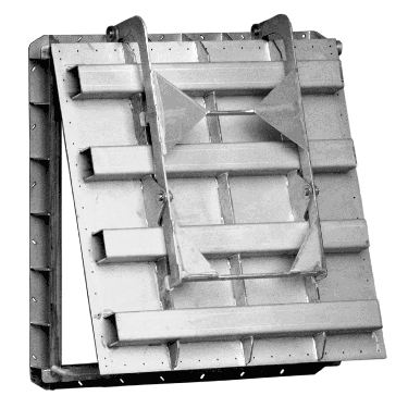 Clapet pivontant de nez rectangulaire
