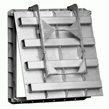 Clapet pivontant de nez rectangulaire
